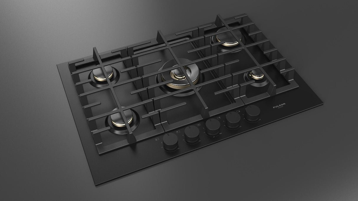 Fulgor Milano 30” Built-In Gas Cooktop Matte Black Gas Cooktop F4MGK30MB1