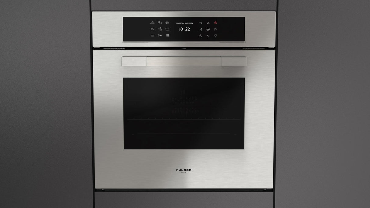 Fulgor Milano Matteo 700 Series 24" Stainless Steel Single Wall Electric Self-Clean Oven F7MSP24S1