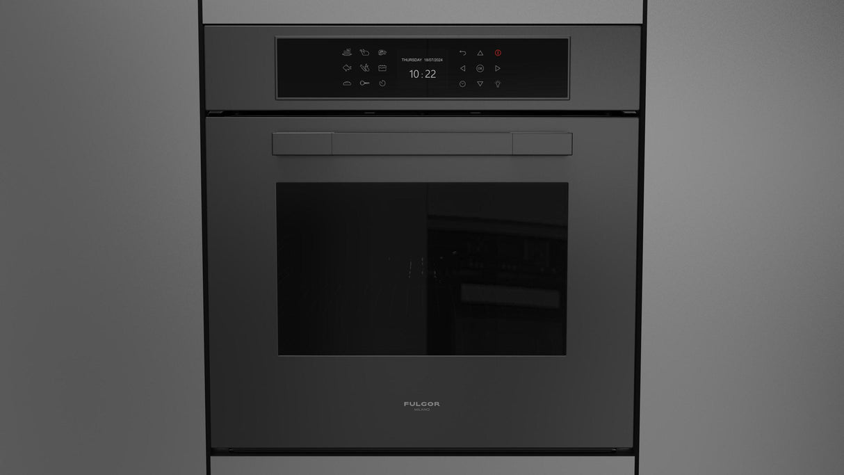 Fulgor Milano Matteo 700 Series 24" Matte Black Single Wall Electric Multifunction Oven F7MSM24MB1