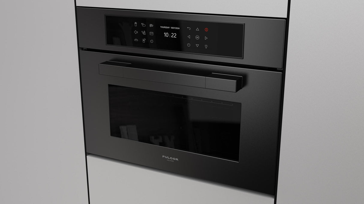 Fulgor Milano Matteo 700 Series 24" Matte Black Single Wall Electric Combi Speed Oven F7MSPD24MB1