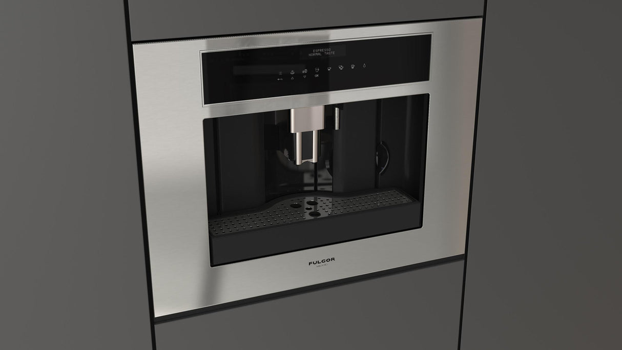 Fulgor Milano 24" Matte Stainless Built-In Coffee Machine F7MBC24S1