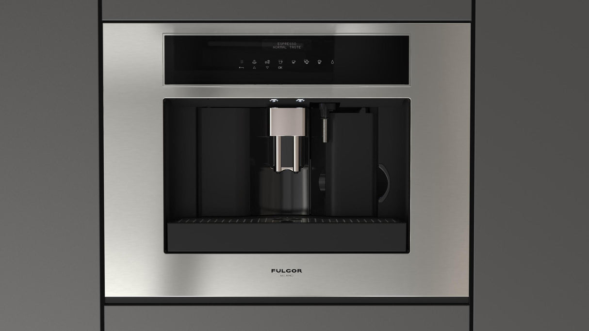 Fulgor Milano 24" Matte Stainless Built-In Coffee Machine F7MBC24S1
