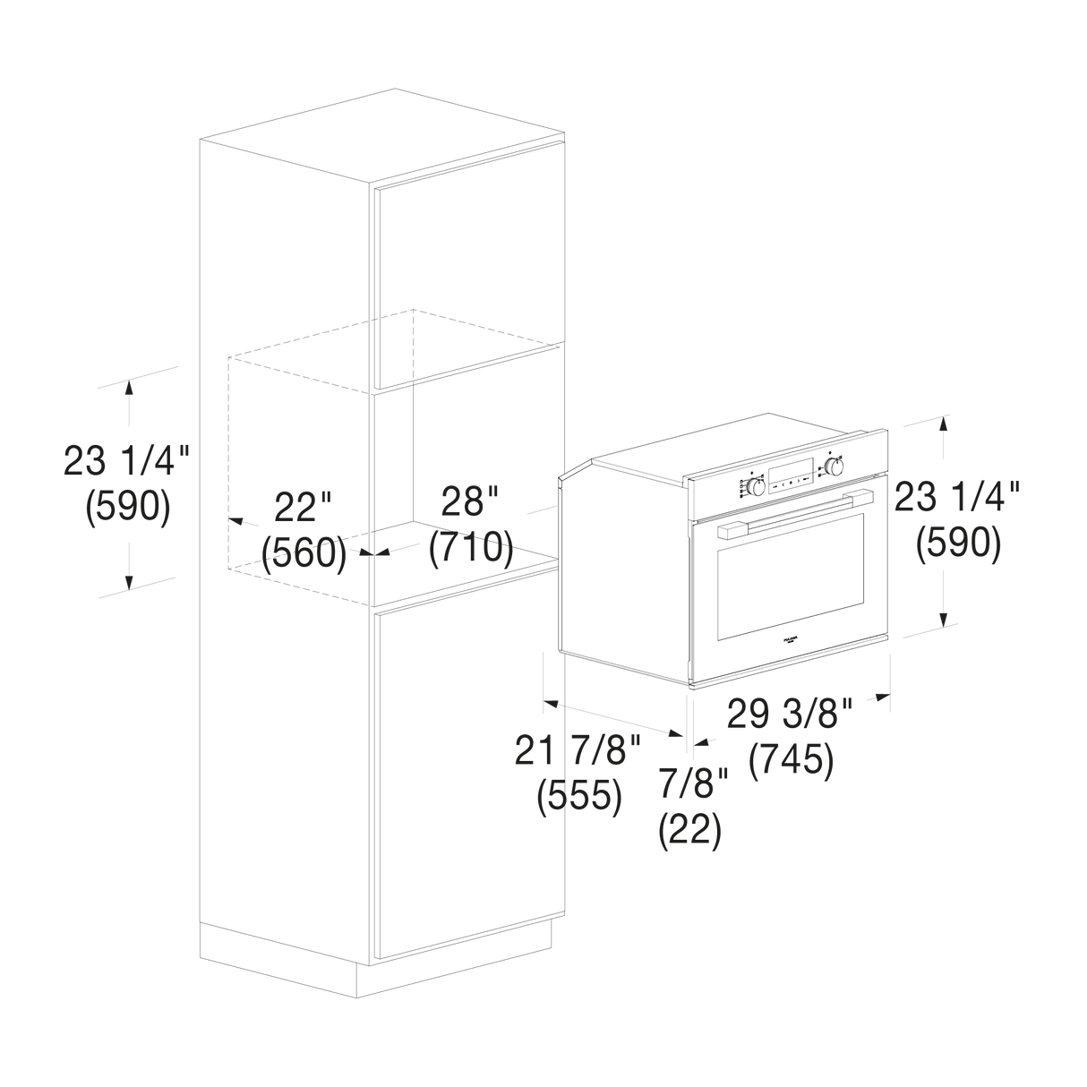 Fulgor Milano 30” Built-In Single Wall Oven Matte Black Electric Oven F1MSM30MB1