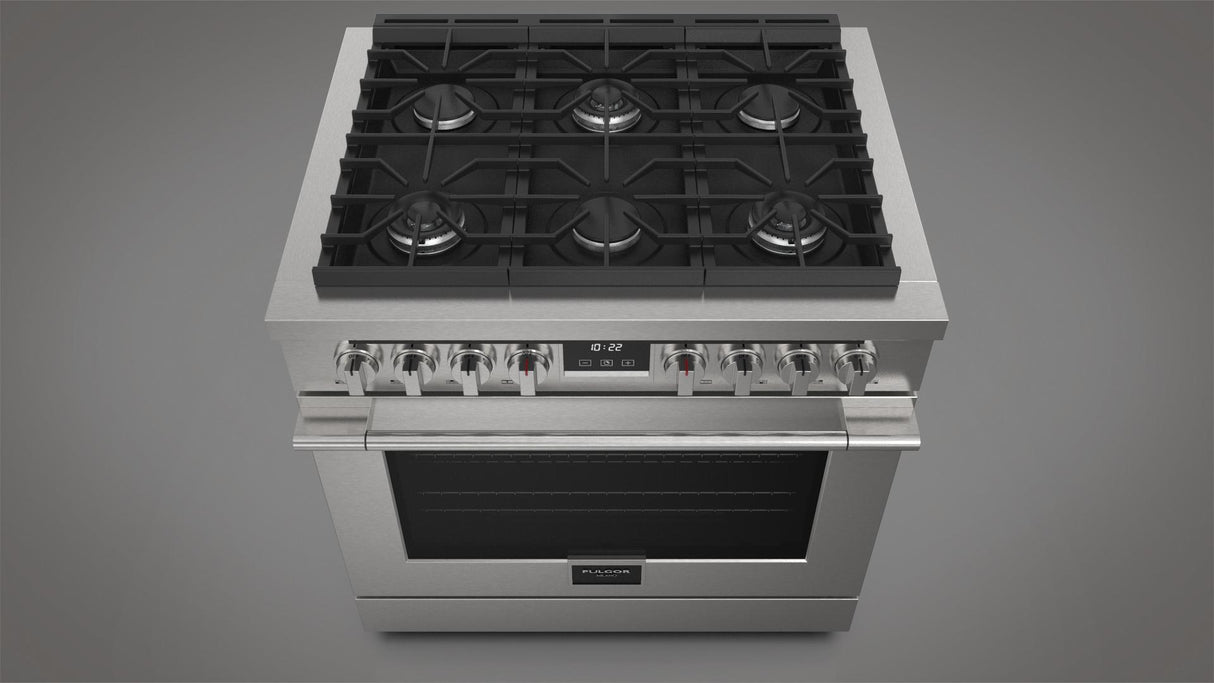 Fulgor Milano 36” Freestanding Gas Range Accento F4PGR366S2