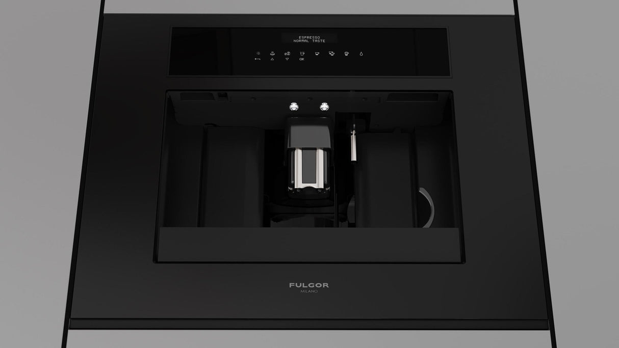 Fulgor Milano 24" Matte Black Built-In Coffee Maker & Grinder F7MBC24MB1