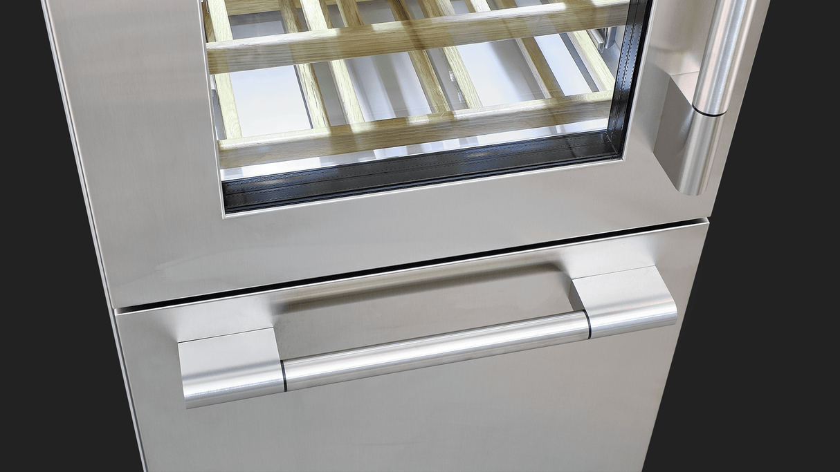 Fulgor Milano 24" Stainless Steel Tri-Zone Built-In Wine Cooler Left Hinge F7PBW24S2L