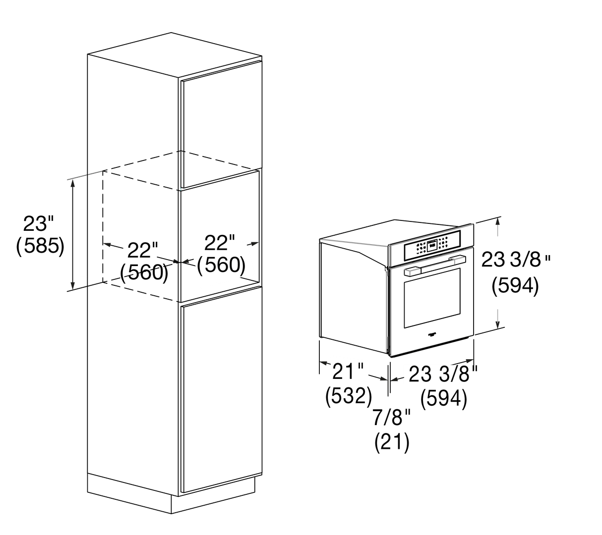 Fulgor Milano Matteo 700 Series 24" Matte Black Single Wall Electric Self-Clean Oven F7MSP24MB1