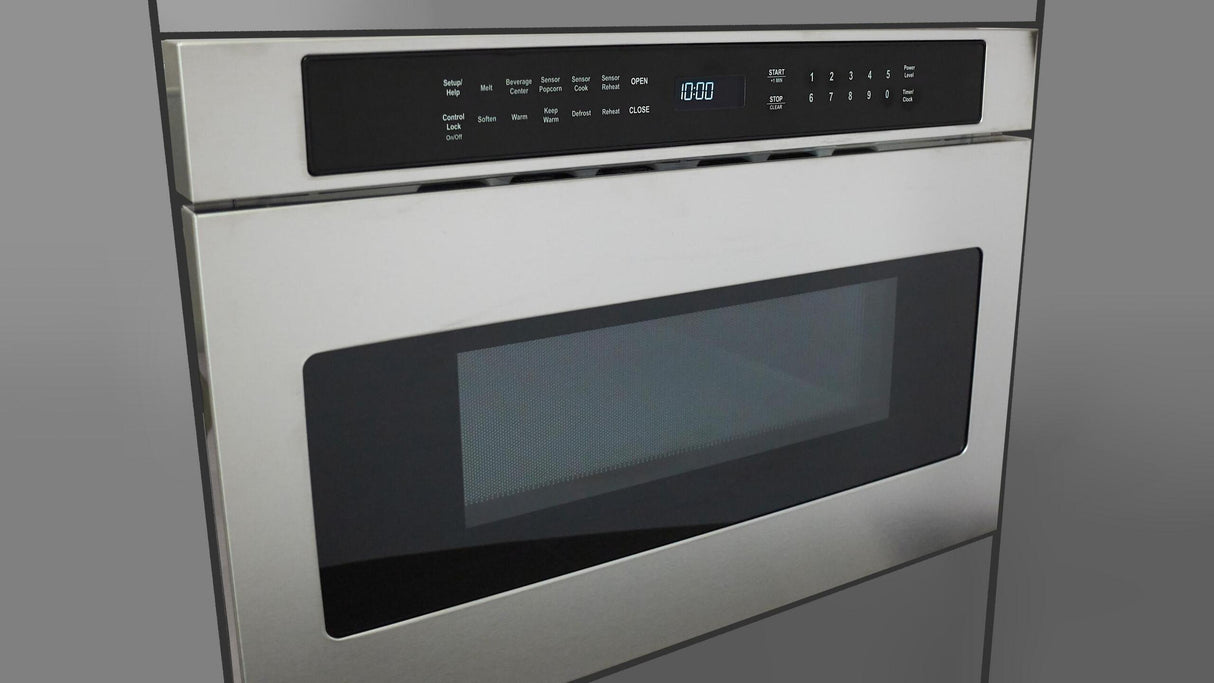 Fulgor Milano 24" Built-In Drawer Microwave Stainless Steel Distinto Series F7DMW24S2