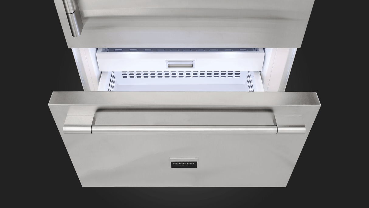 Fulgor Milano 36" Stainless Steel Bottom Freezer Built-In Refrigerator Right Hinge F7PBM36S2R