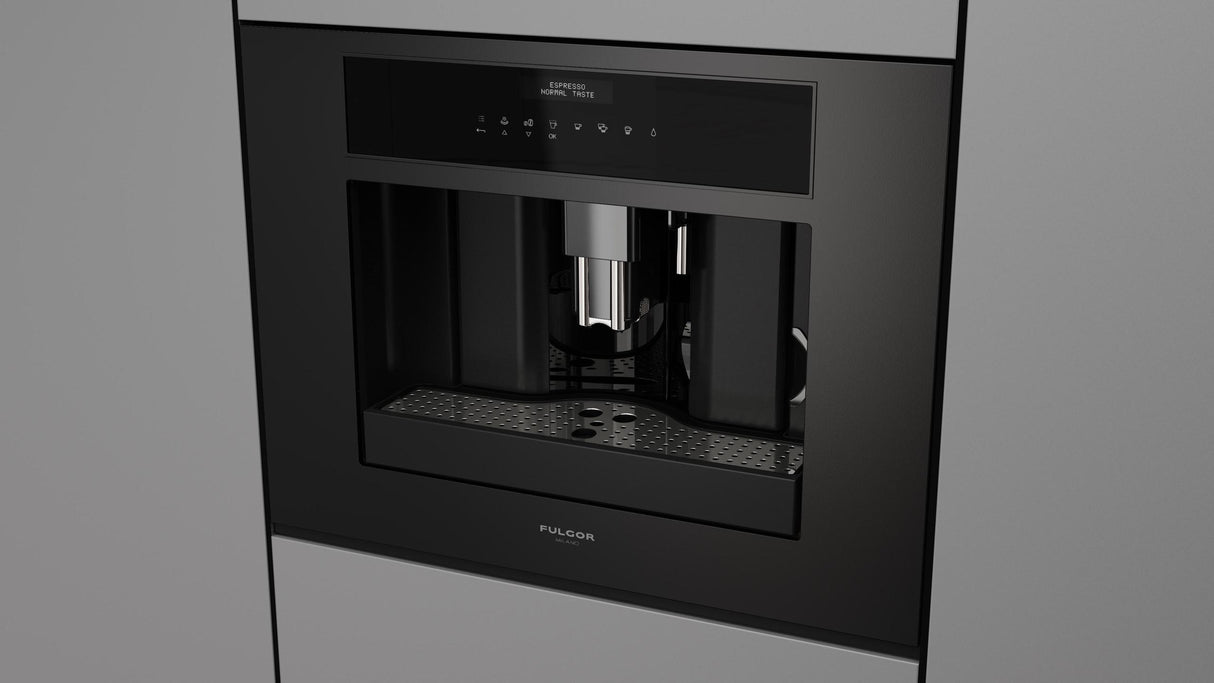 Fulgor Milano 24" Matte Black Built-In Coffee Maker & Grinder F7MBC24MB1