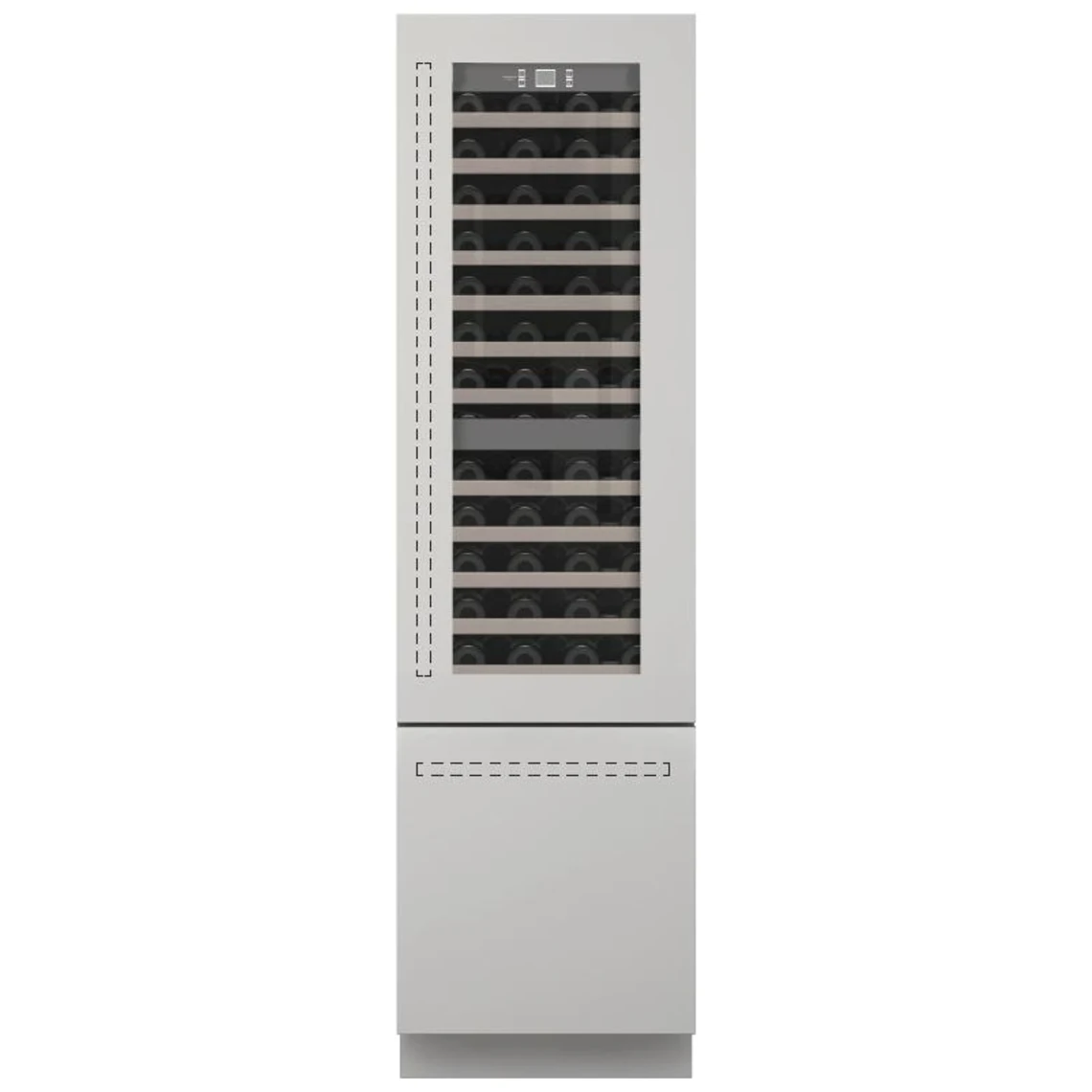 Fulgor Milano 700 Series 24" 80 Bottle Panel Ready Built-In Wine Cooler with FlexZone Bottom Drawer Right Hinge F7IBW24O2-R