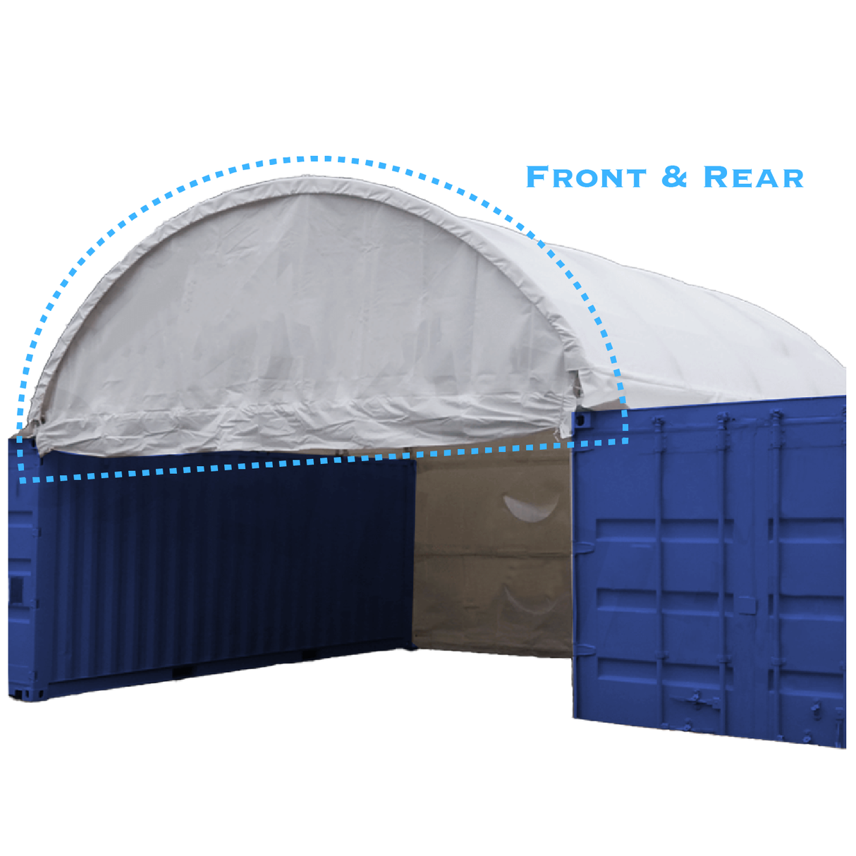Chery Industrial Front and Back Half Panels for Container Canopy Shelter 40′ W × 40′ L × 13′ H