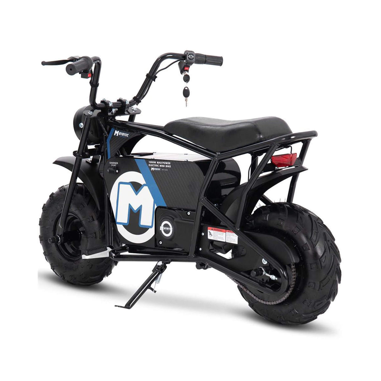 MotoTec 1000W 48V/12AH Electric Powered Mini Bike, Black