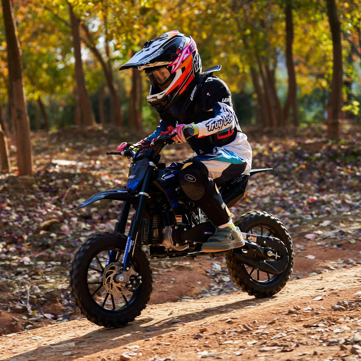MotoTec Thunder 50cc 2-Stroke Kids Gas Dirt Bike