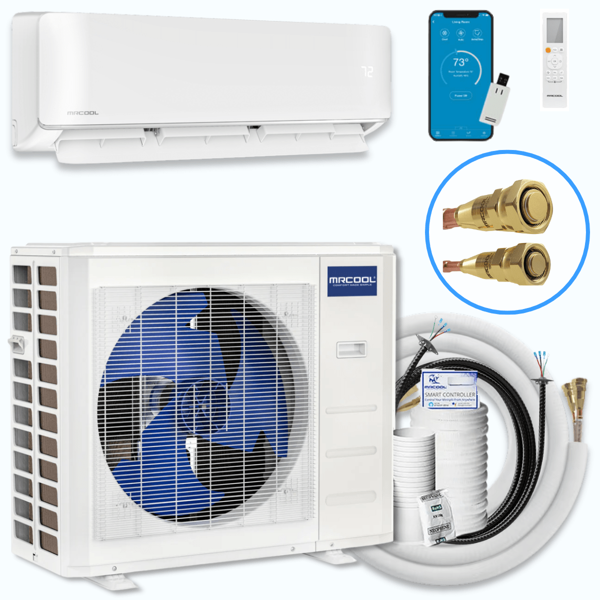 MRCOOL DIY 5th Gen E Star 12K BTU Single Zone Mini Split Complete System with 25ft. Line Set 115V