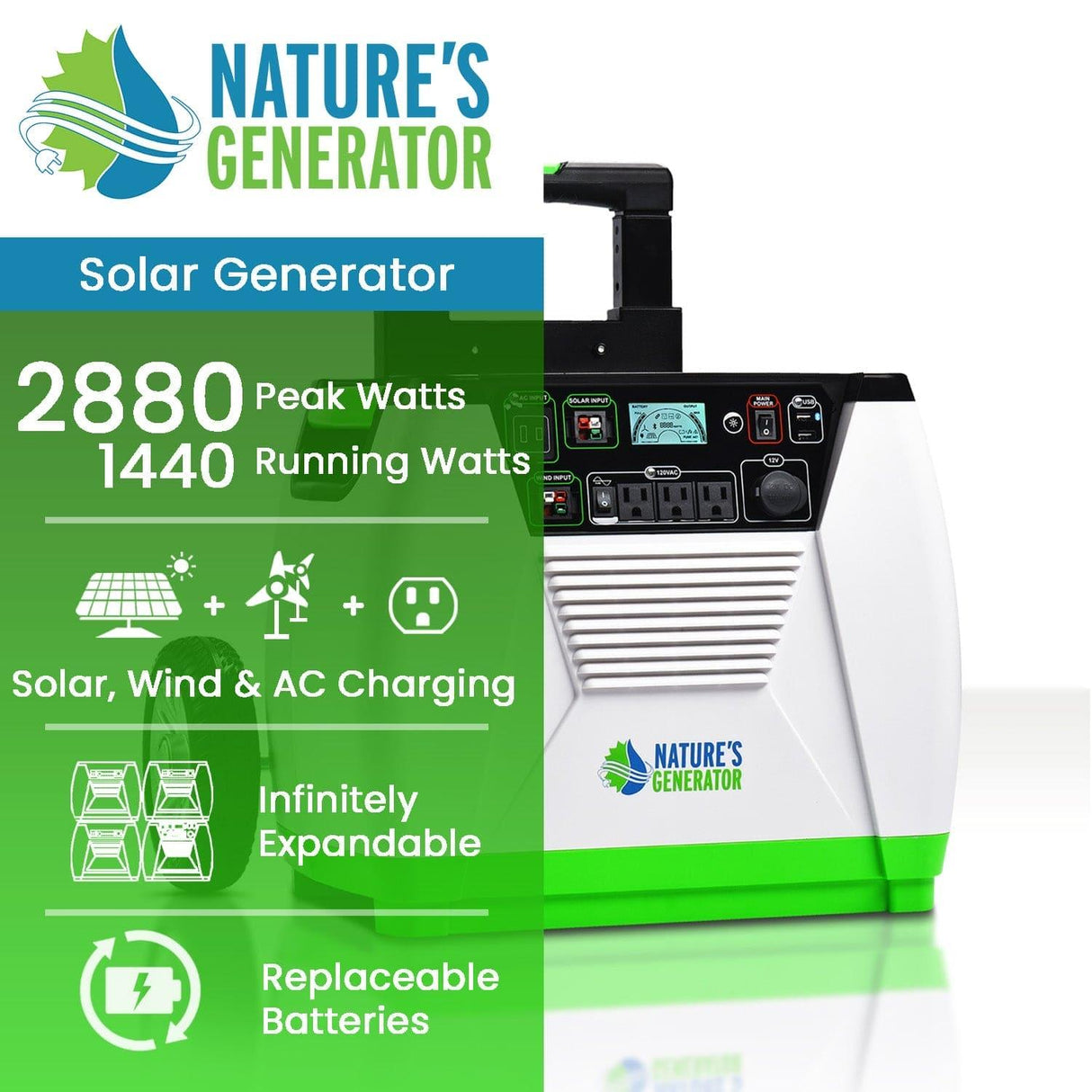 Nature’s Generator 1800W Solar Generator