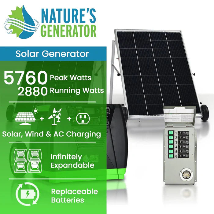 Nature's Generator Elite Gold - PE System 3600W Solar Generator