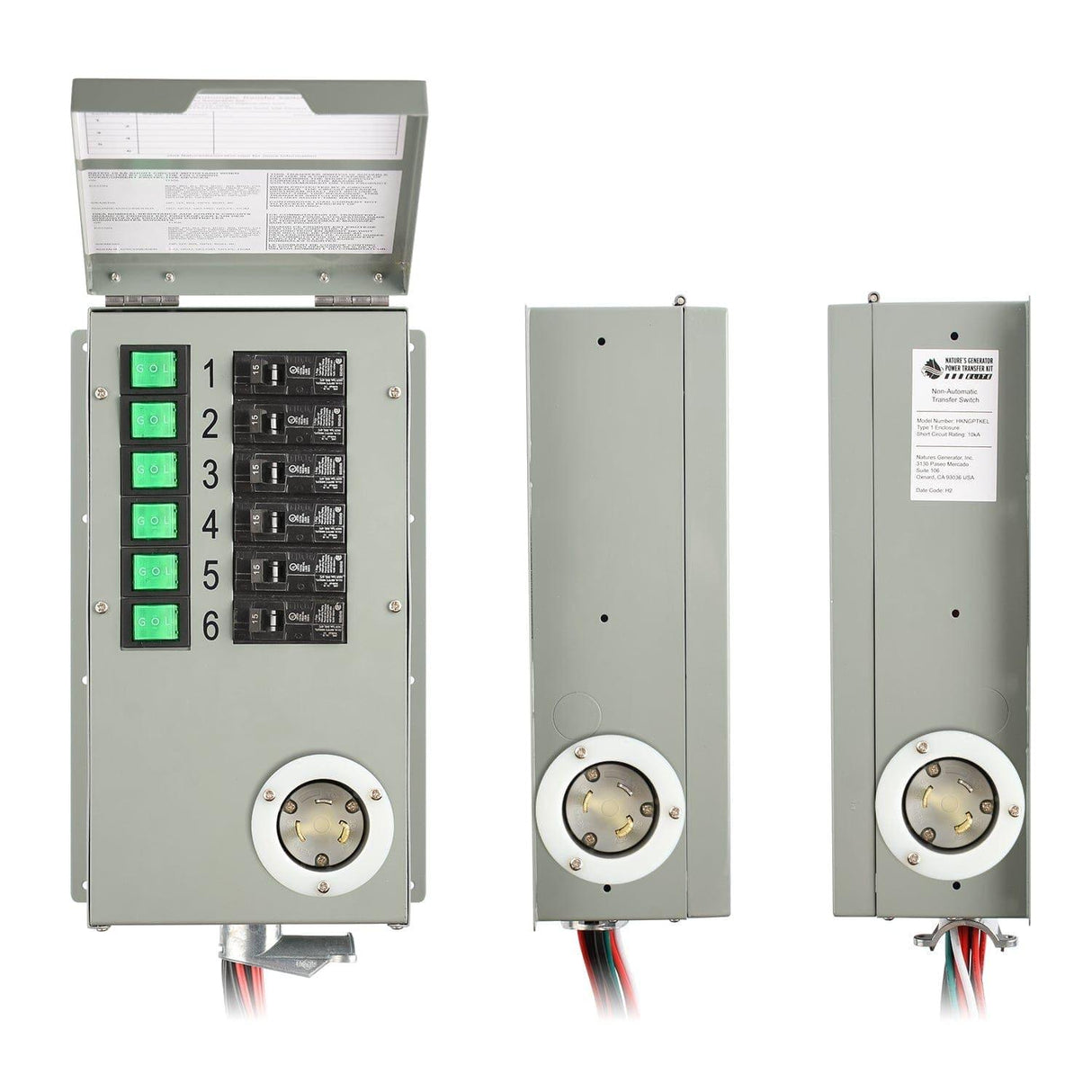 Nature's Generator 120V 30A 6-Circuit Manual Transfer Switch