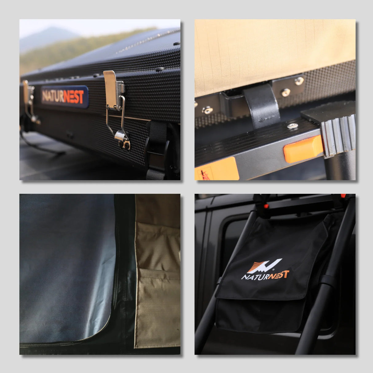 Naturnest Orion Mini Hard Shell Rooftop Tent 1‑Person ABS Pop‑Up Roof Tent