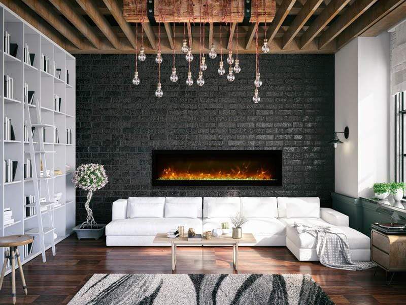Remii Wall Mount Basic 74" Electric Fireplace 4,500 BTU WM-74-LUMINA