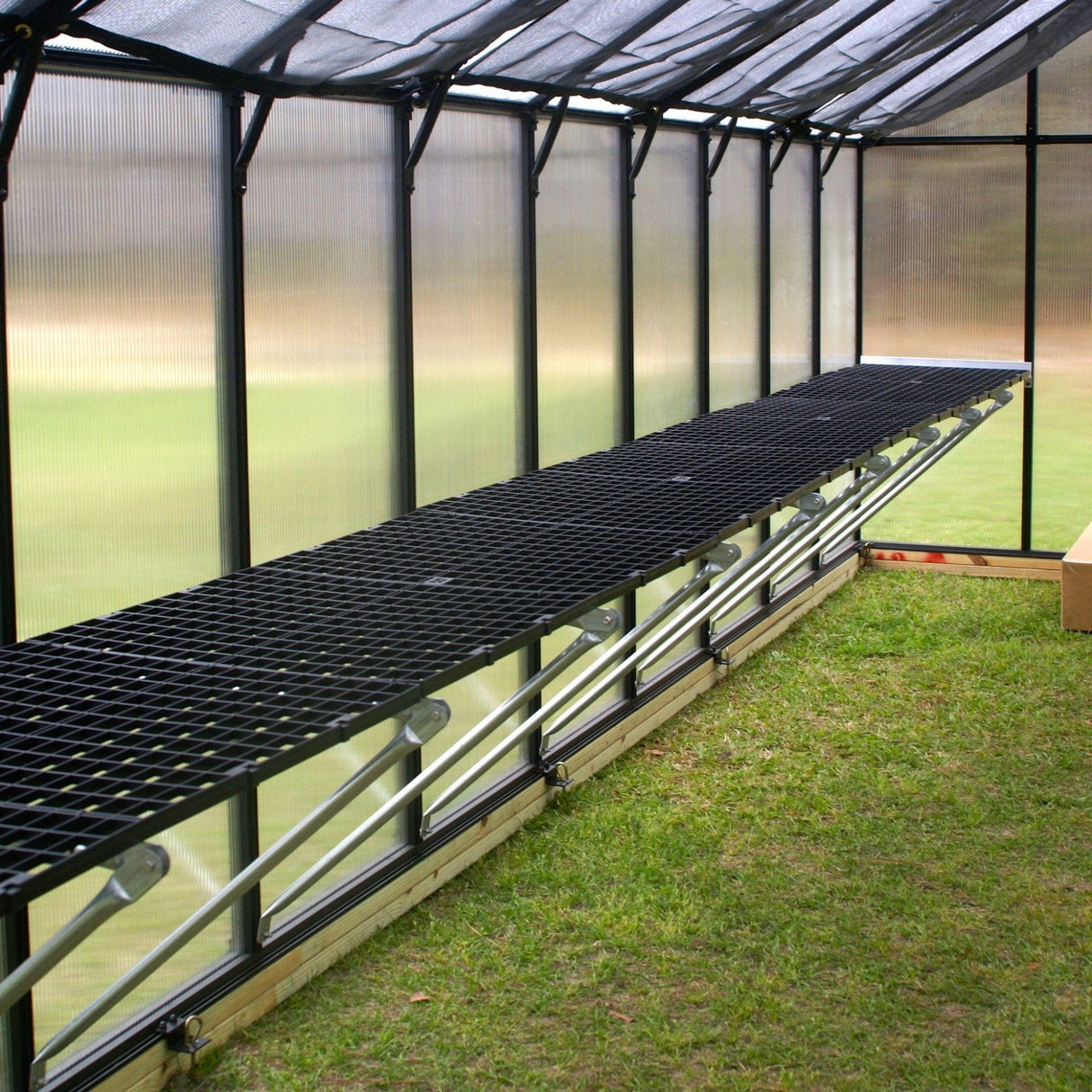 Riverstone MONT Mojave 8 ft Wide Aluminum Finish Solar Greenhouse Kit with 8 mm Twin-Wall Polycarbonate