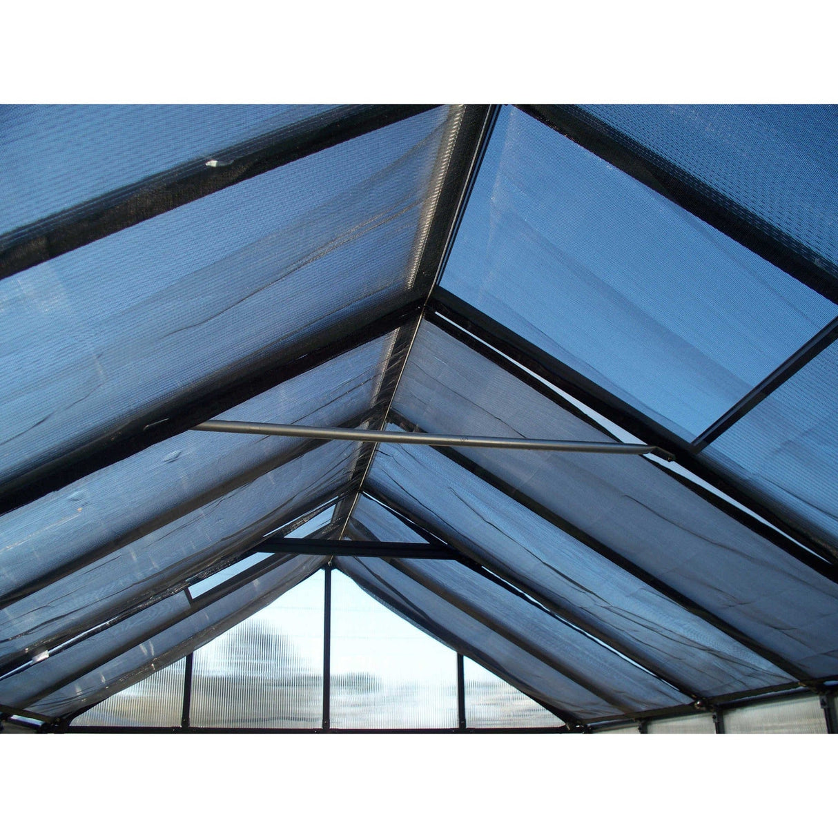 Riverstone MONT Premium 8 ft × 8 ft Black Finish Greenhouse Kit Package with 8 mm Twin-Wall Polycarbonate