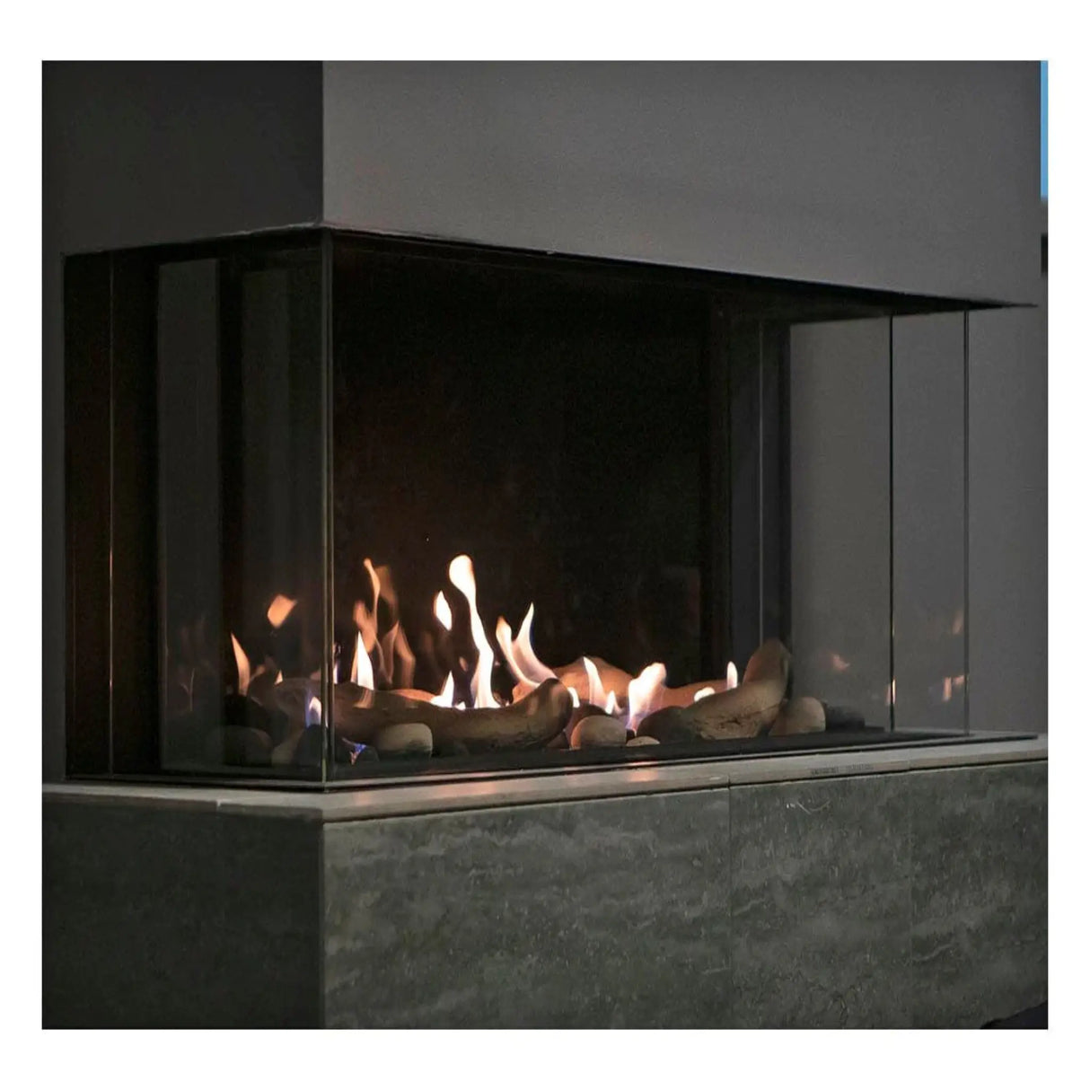 Sierra Flame Stanford 58" Three-Sided Direct Vent Gas Fireplace NG 40,000 BTU
