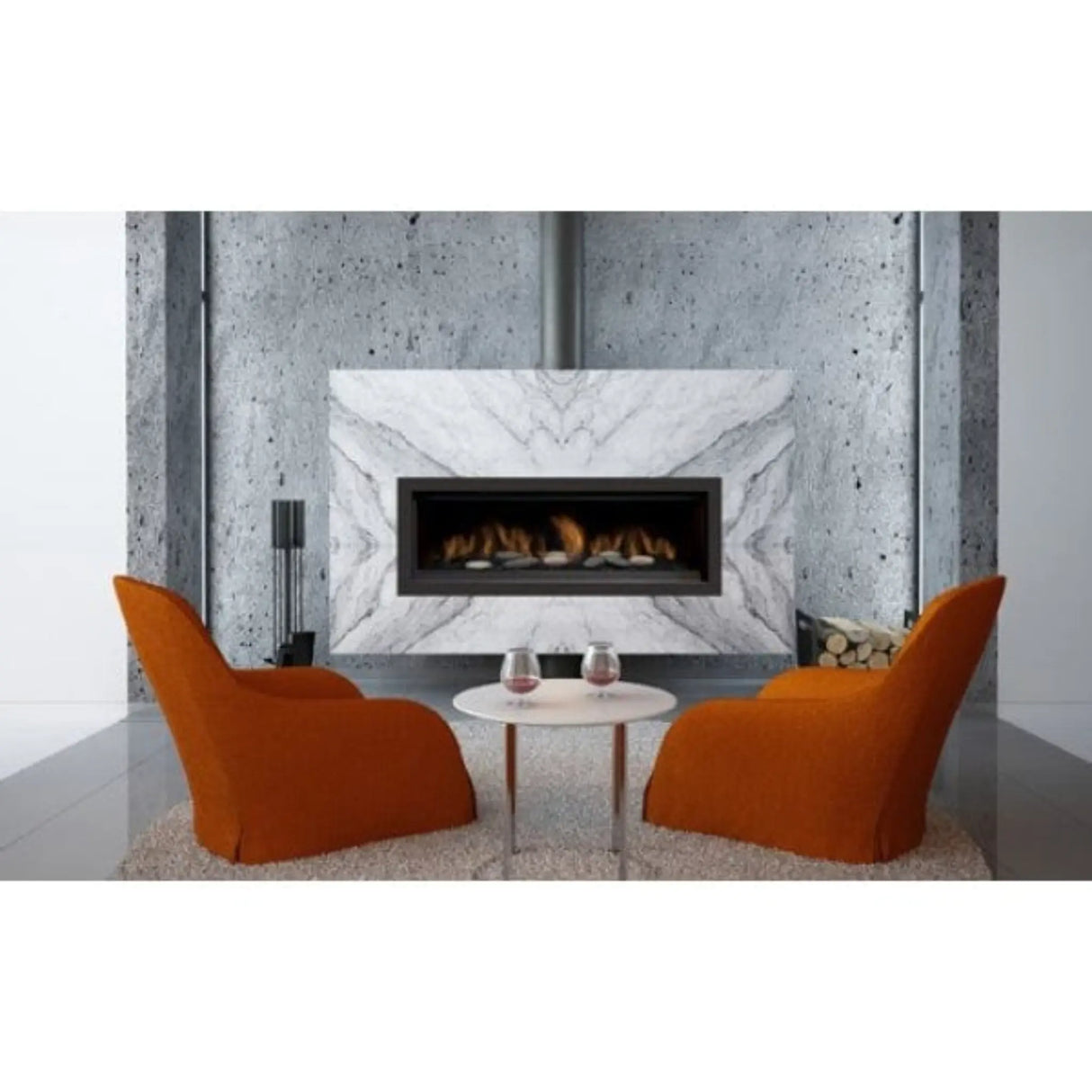 Sierra Flame Stanford 65" Direct Vent Linear LP Gas Fireplace 38,000 BTU