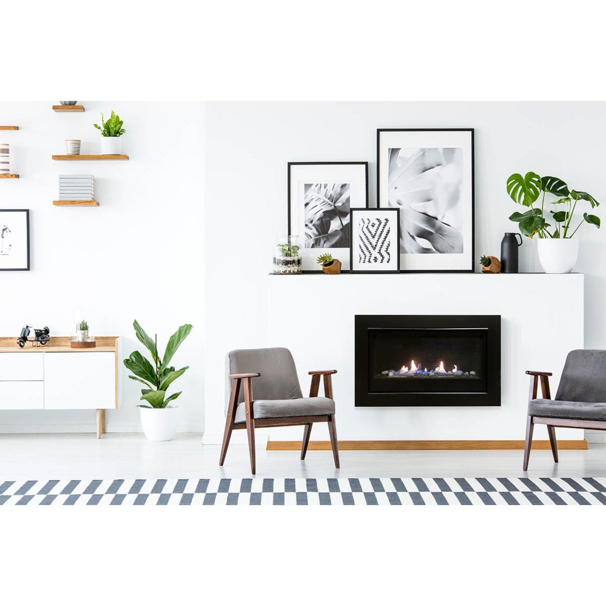 Sierra Flame Boston 36" Builders Linear Natural Gas Fireplace 16,000 BTU BOSTON-36-NG-EI