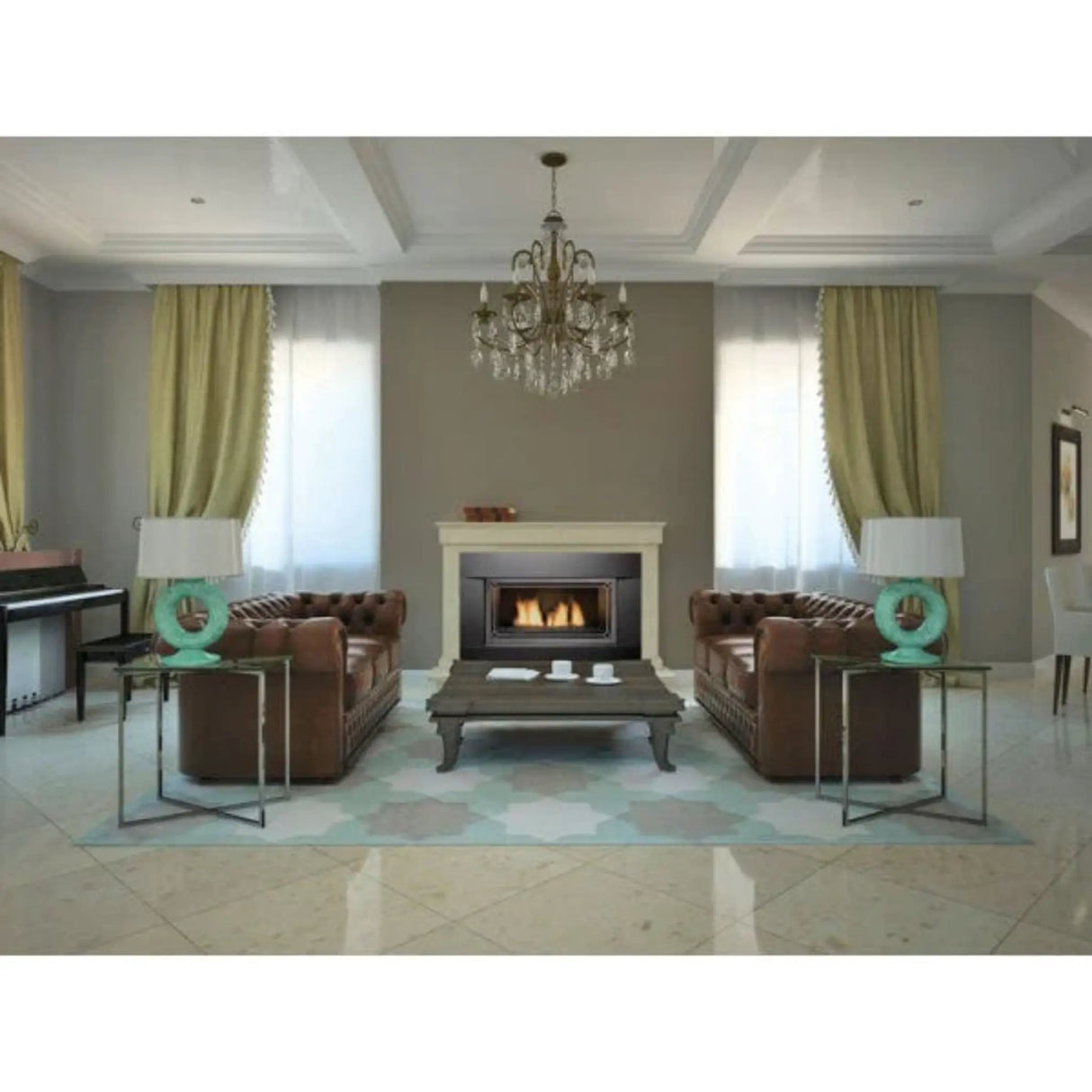 Sierra Flame Stanford 36" Direct Vent Linear Fireplace Natural Gas 21,000 BTU