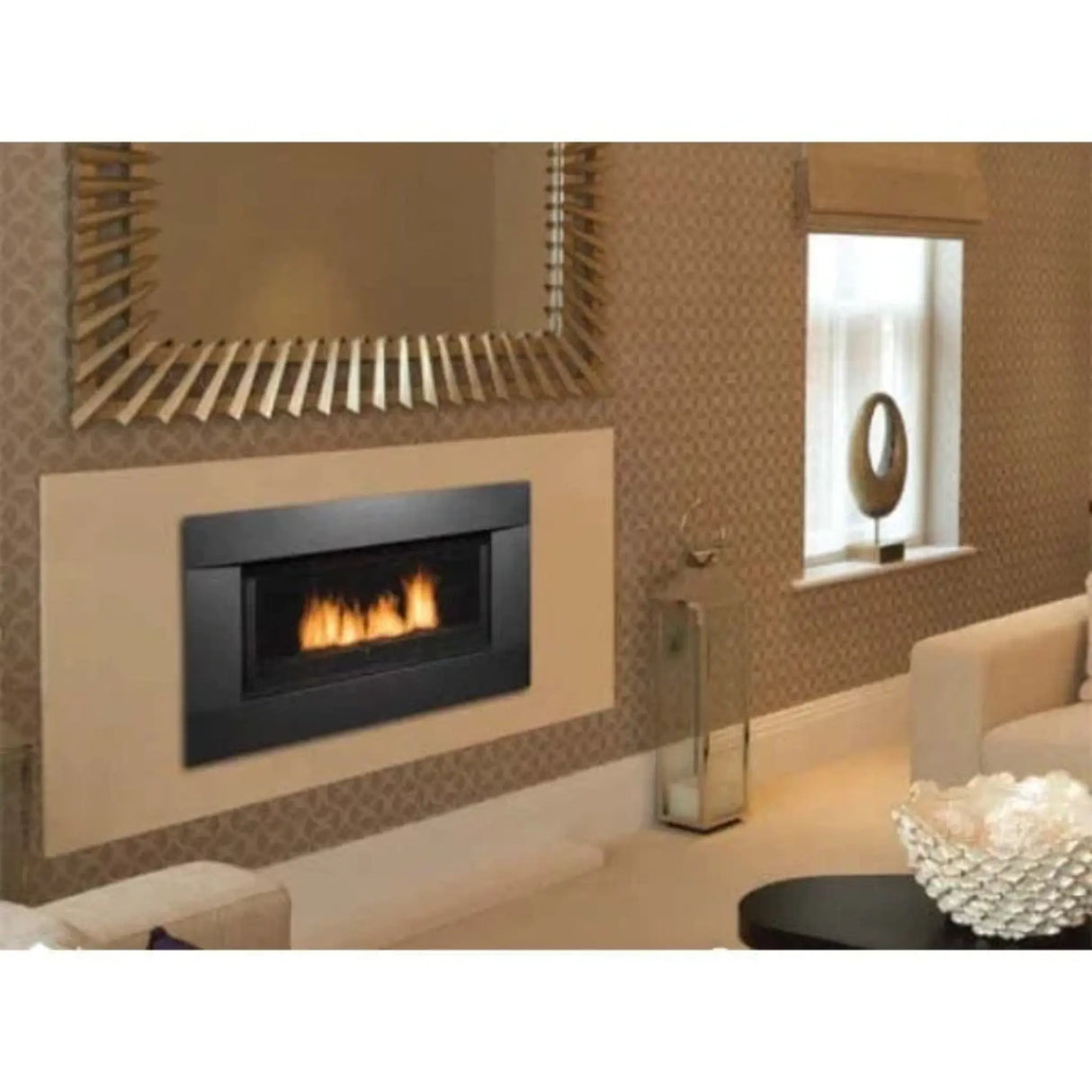 Sierra Flame Stanford 36" Direct Vent Linear Fireplace Natural Gas 21,000 BTU