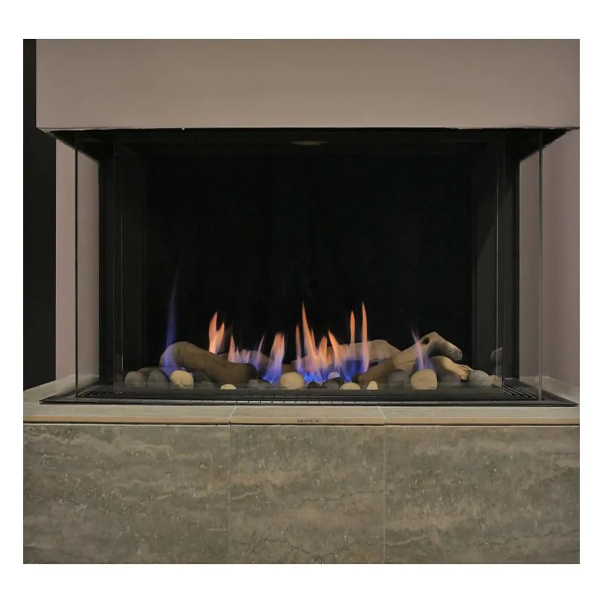 Sierra Flame Stanford 58" Three-Sided Direct Vent Gas Fireplace NG 40,000 BTU