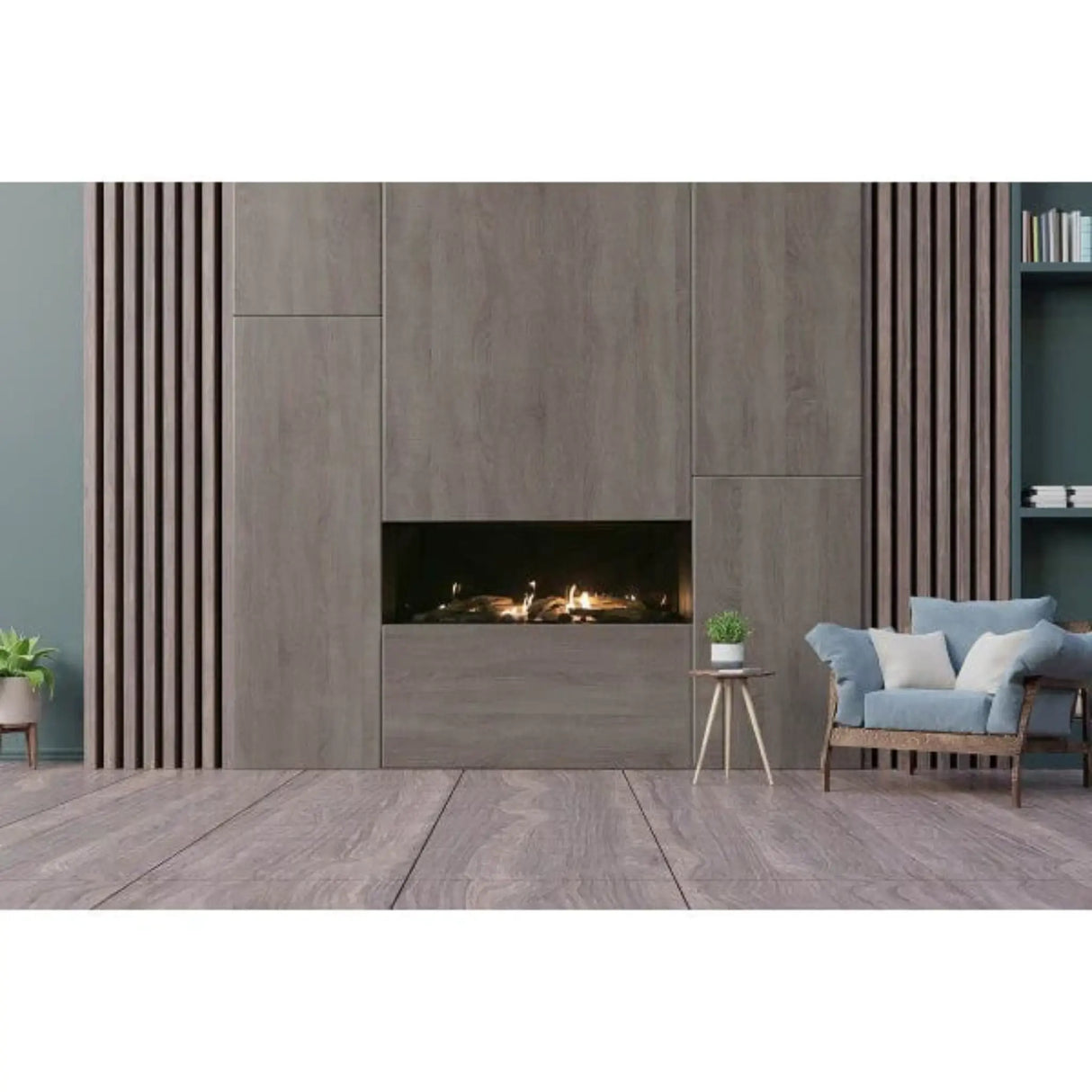 Sierra Flame Stanford 60" Direct Vent Linear Gas Fireplace LP 27,000 BTU VIENNA-60-LP