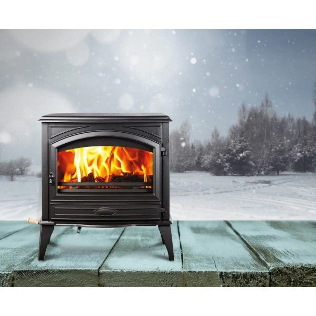 Sierra Flame Stanford Wood Burning Stove Cast Iron Black Colour Finish W76