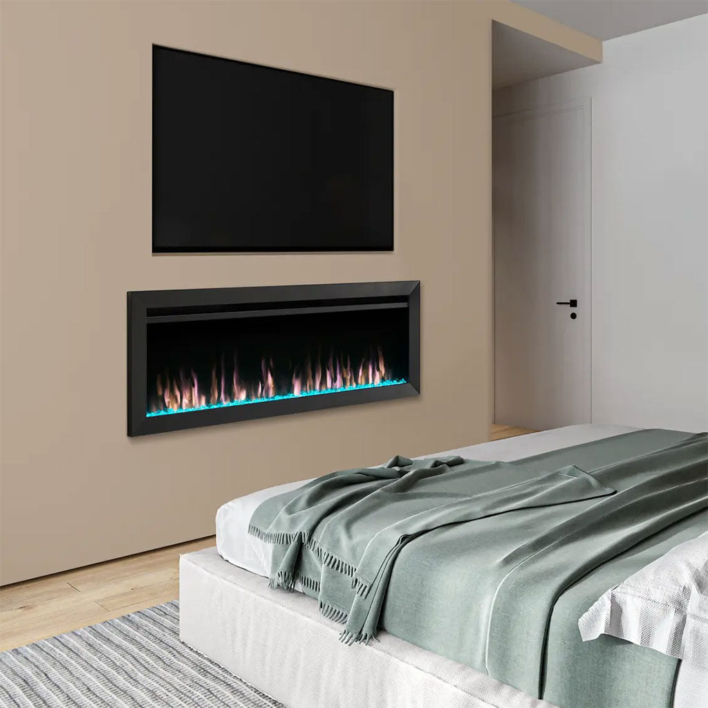 SimpliFire 50-Inch Allusion Slim Wall Mount / Built-In Electric Fireplace