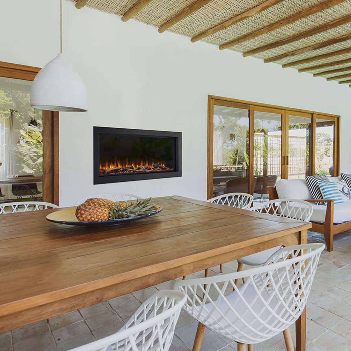 SimpliFire Forum Outdoor Electric Fireplace