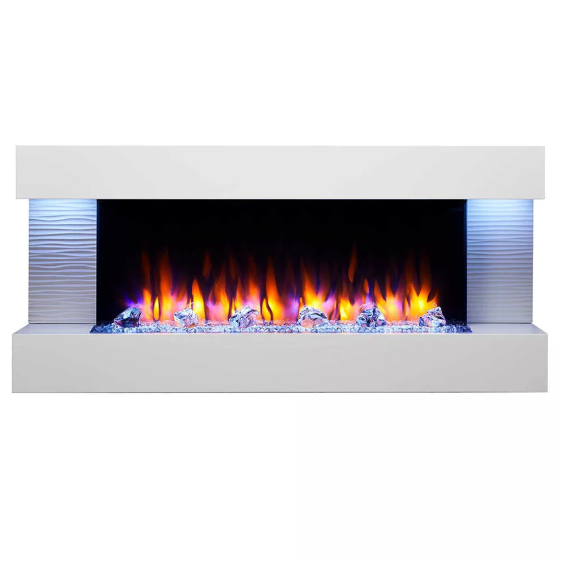 SimpliFire Format 50-Inch Floating Mantel Wall Mount Linear Electric Fireplace