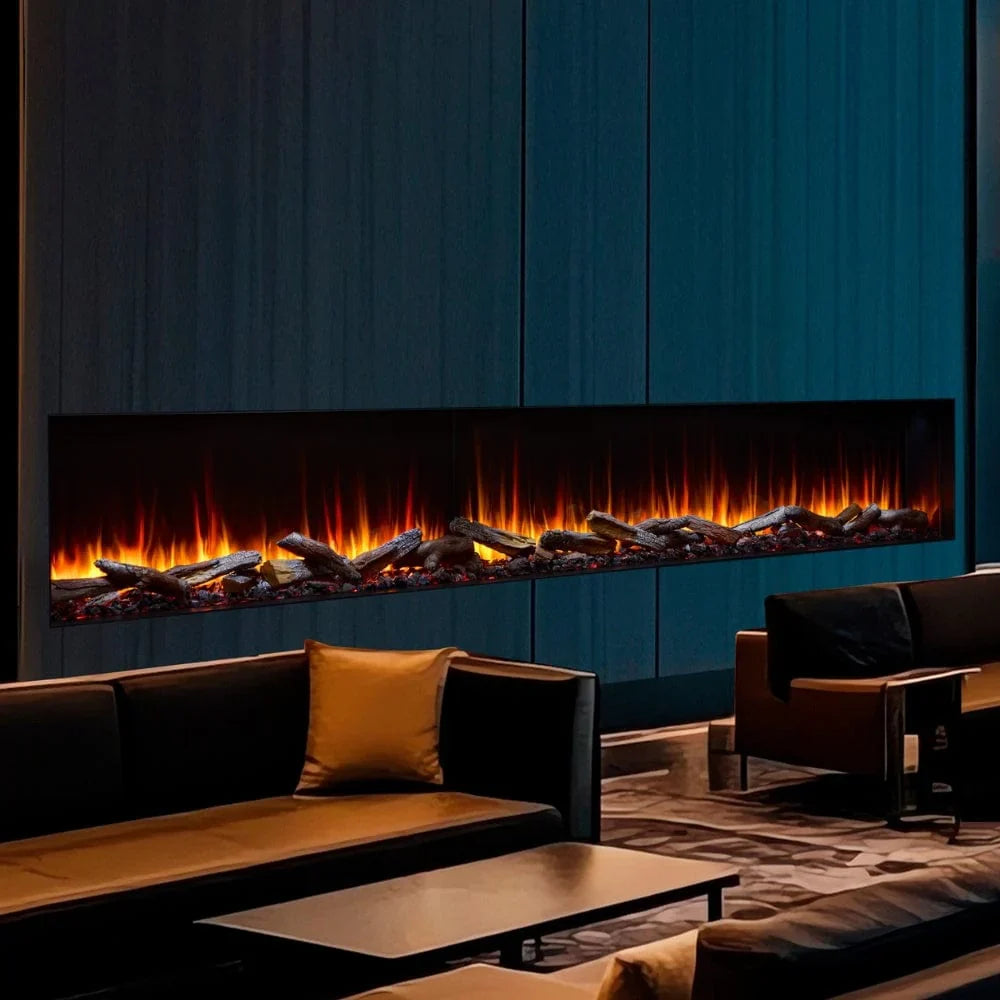 SimpliFire Triton 78-Inch Multi-View Smart Electric Fireplace