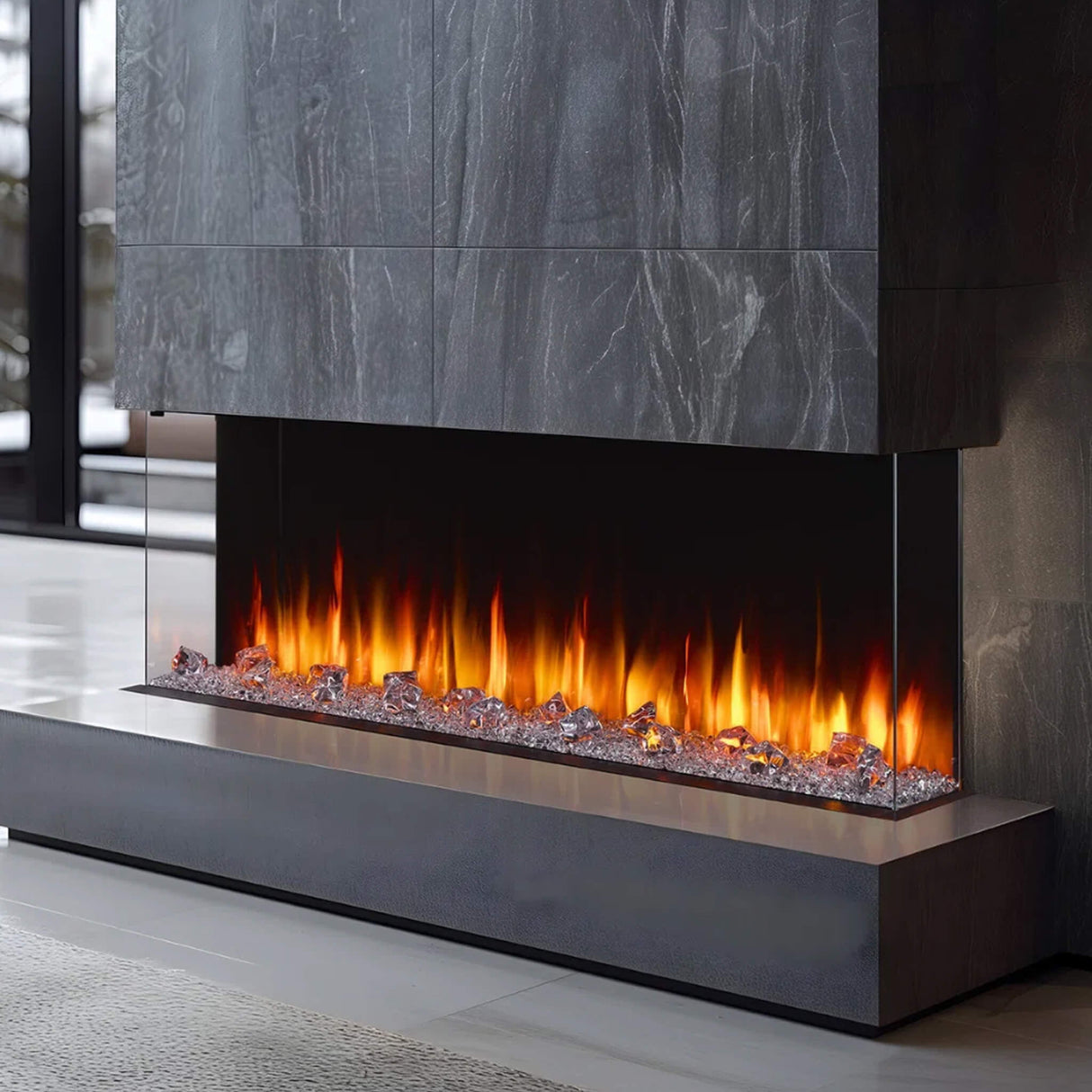SimpliFire Triton Multi-View Smart Linear Electric Fireplace SF-TR50/65/78
