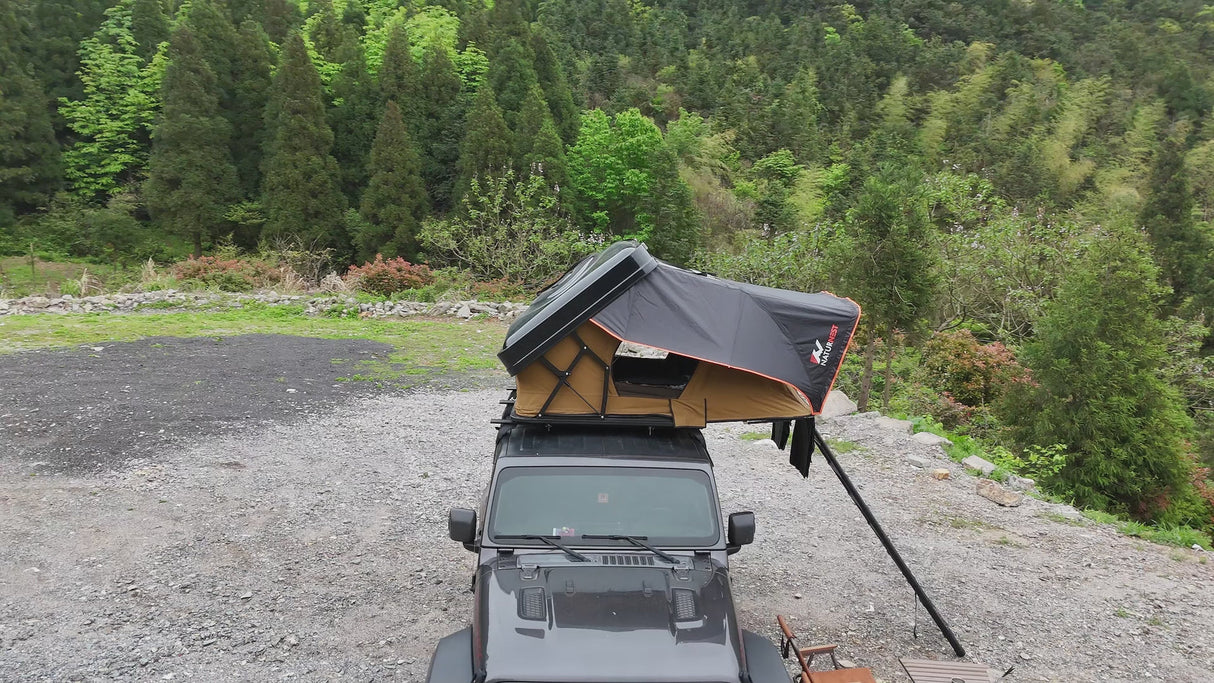 Naturnest ABS Fold‑out Hard Shell RTT Sirius 2 Clamshell Rooftop Tent