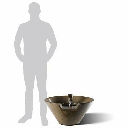 Slick Rock Concrete - Cascade Conical Concrete Fire & Water Bowl