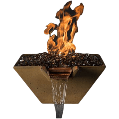 Slick Rock Concrete - Cascade Square Concrete Fire & Water Bowl