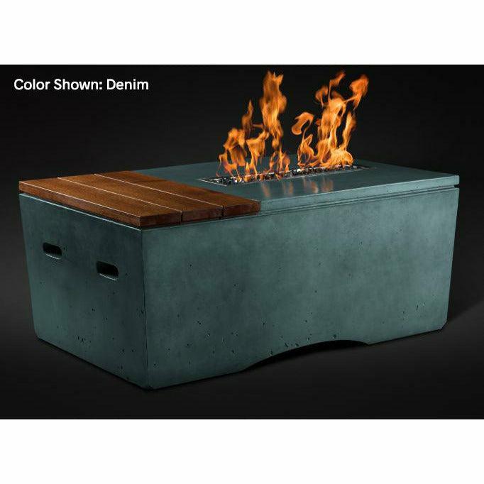Slick Rock Concrete Oasis 48" Rectangular Concrete Fire Pit Table