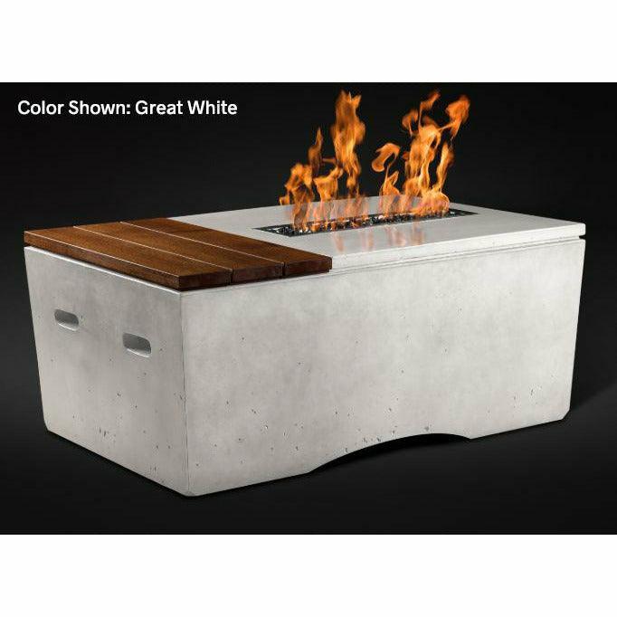 Slick Rock Concrete Oasis 48" Rectangular Concrete Fire Pit Table