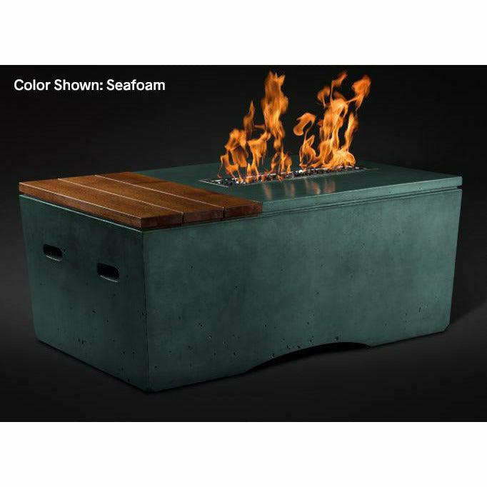 Slick Rock Concrete Oasis 48" Rectangular Concrete Fire Pit Table