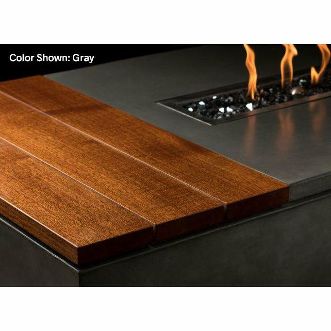 Slick Rock Concrete Oasis 48" Rectangular Concrete Fire Pit Table