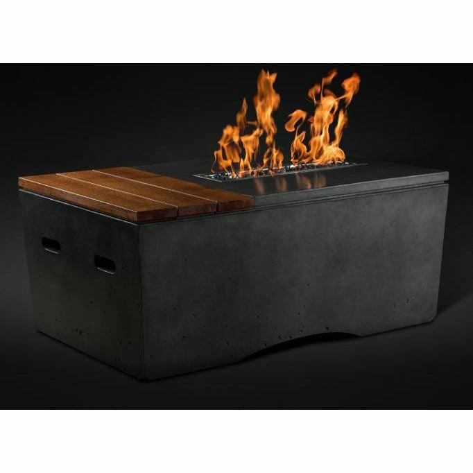 Slick Rock Concrete Oasis 48" Rectangular Concrete Fire Pit Table