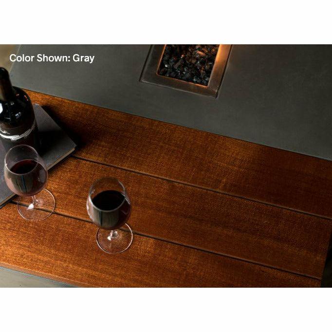 Slick Rock Concrete Oasis 48" Rectangular Concrete Fire Pit Table