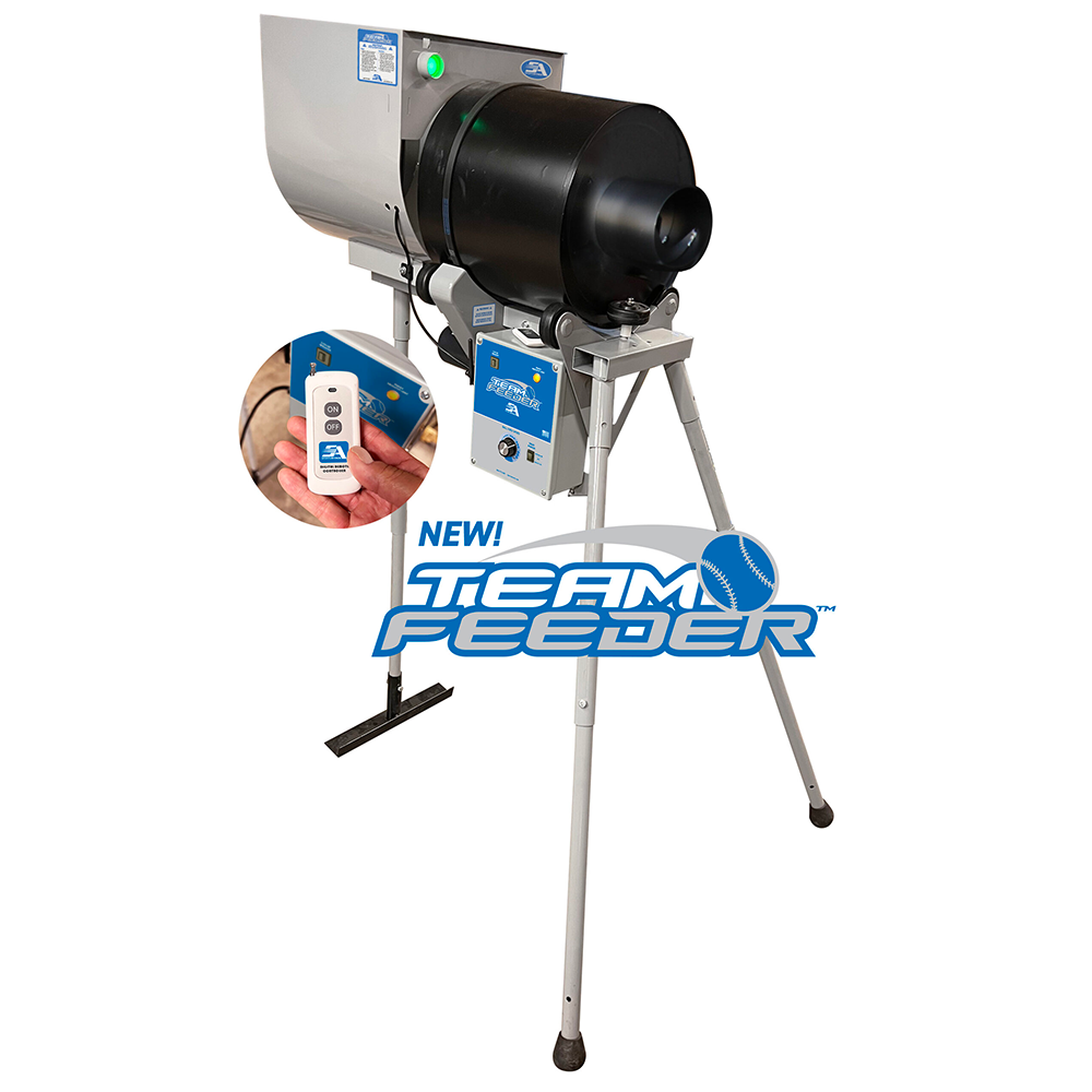 Sports Attack Hack Attack and I-Hack Attack 150-Ball Baseball Team Feeder with Wireless Remote and Tripod Base
