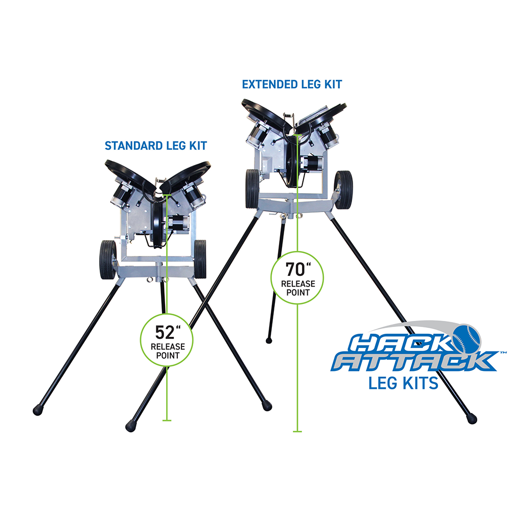 Sports Attack Hack Attack Extended Leg Kit 67″ Baseball Pitching Machine Accessory